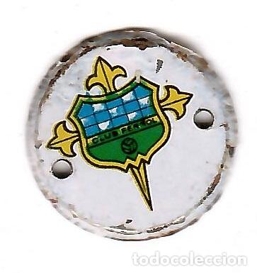 Coleccionismo deportivo: Chapa de futbol para coser a la ropa: Escudo del Racing de Ferrol (a&ntilde;os 70)