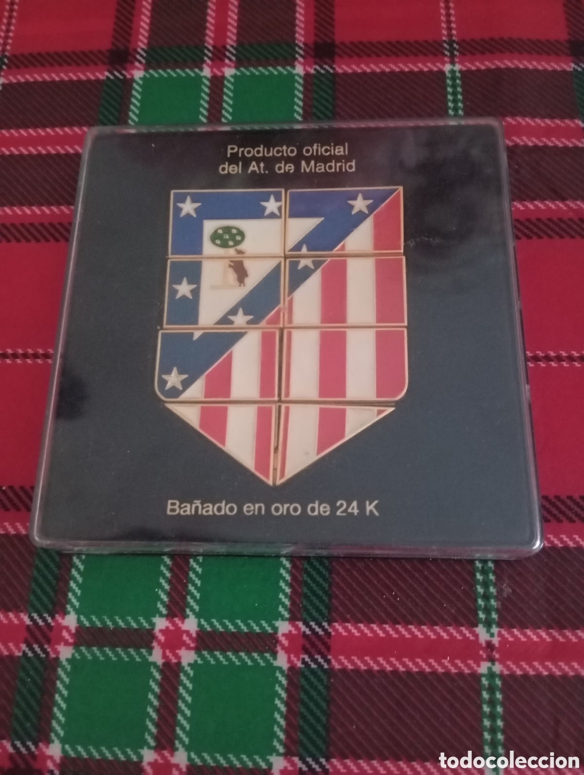 Sammelleidenschaft Sport: Atl&eacute;tico de Madrid puzzle pines Ba&ntilde;ado en oro 24K
