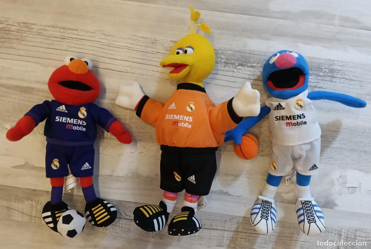 Coleccionismo deportivo: Lote 3 Peluches de Barrio S&eacute;samo del Real Madrid