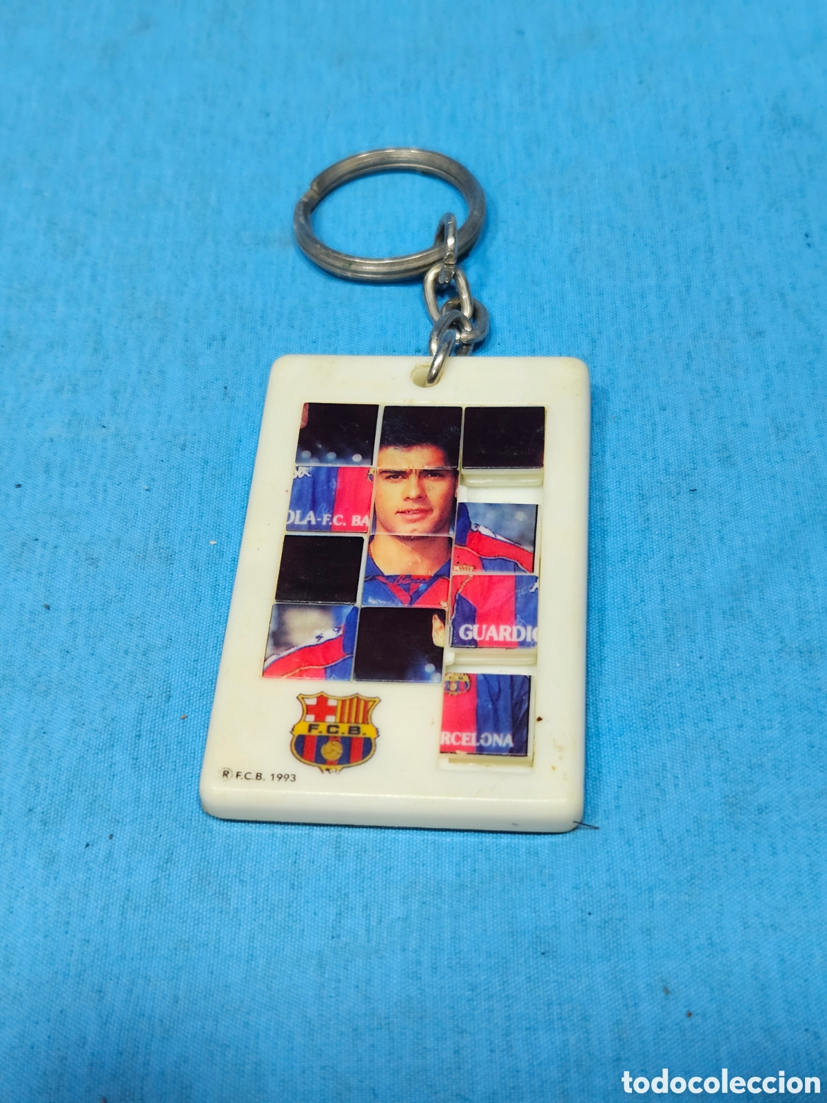 Coleccionismo deportivo: LLAVERO PUZZLE GUARDIOLA FCB 1993
