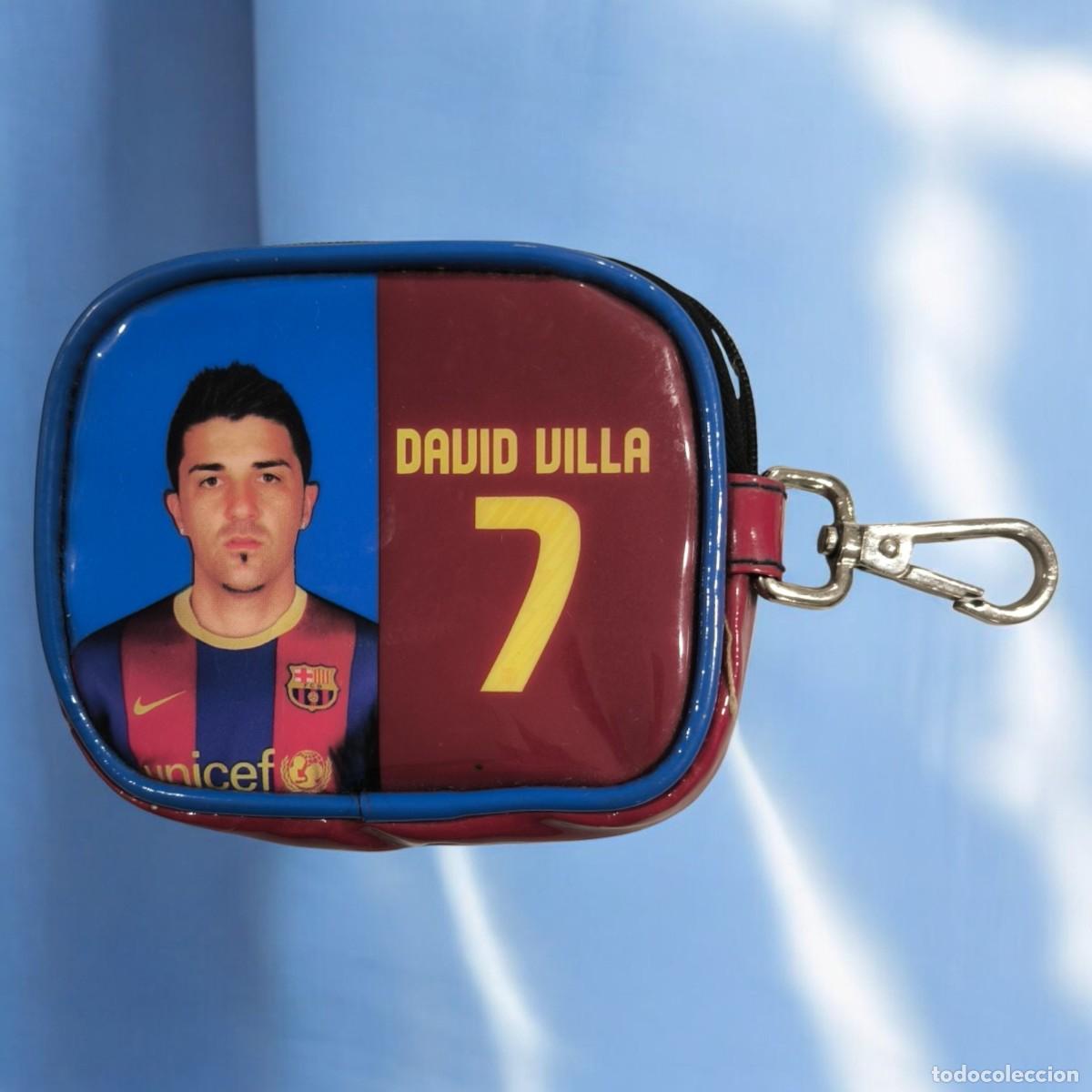 Coleccionismo deportivo: Monedero Llavero David Villa FC Barcelona N&ordm;7 &ndash; Accesorio Oficial Vintage