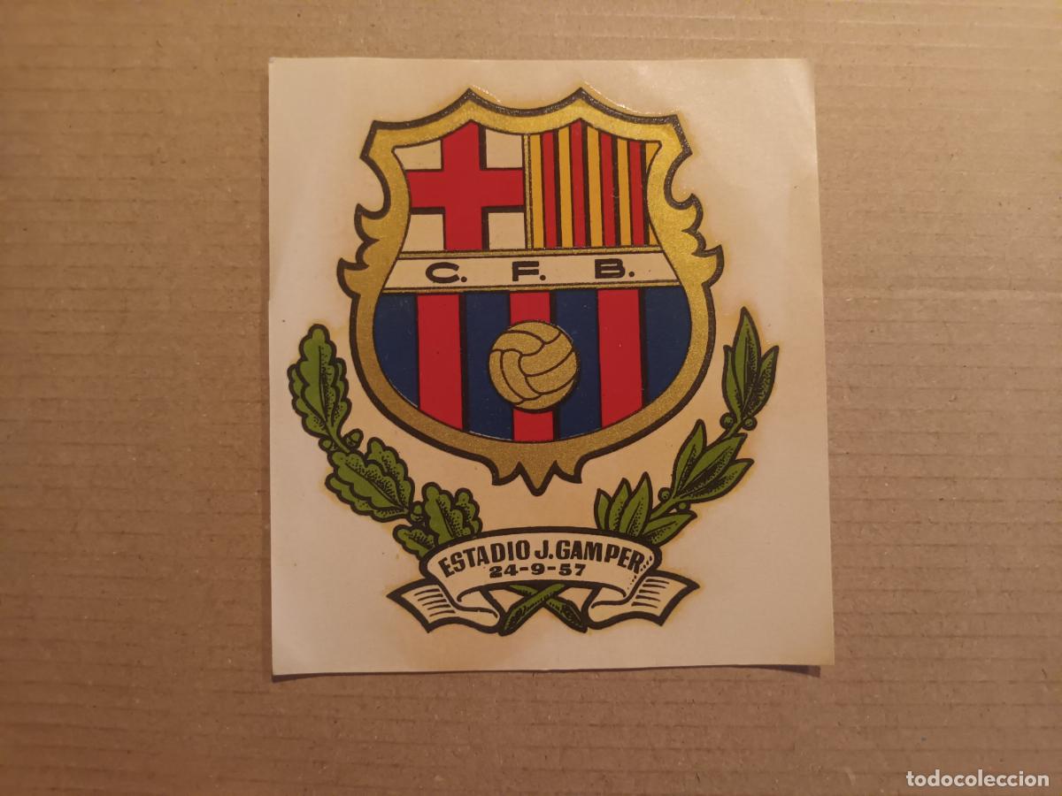 Sammelleidenschaft Sport: CALCA CON EL ESCUDO DEL CLUB FUTBOL BARCELONA. INAGURACION ESTADIO. JOAN GAMPER. NO CAMP NOU 1957