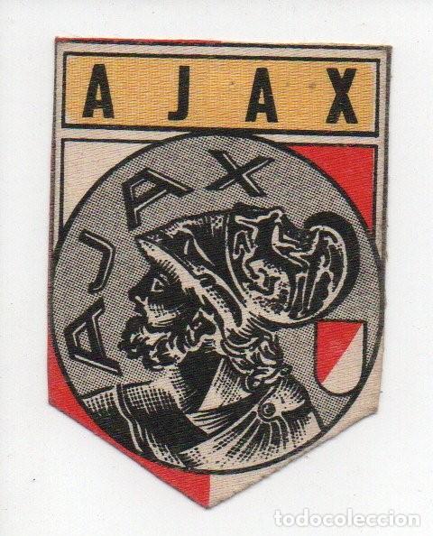 Colecionismo desportivo: ANTIGUO PARCHE DE SEDA, AJAX. 8,8 X 6,3 CM.