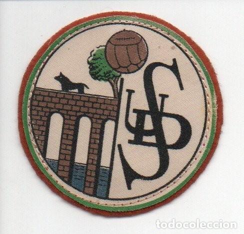Sammelleidenschaft Sport: ANTIGUO PARCHE DE TELA Y FIELTRO, ESCUDO DE LA U.D. SALAMANCA. 7 CM.