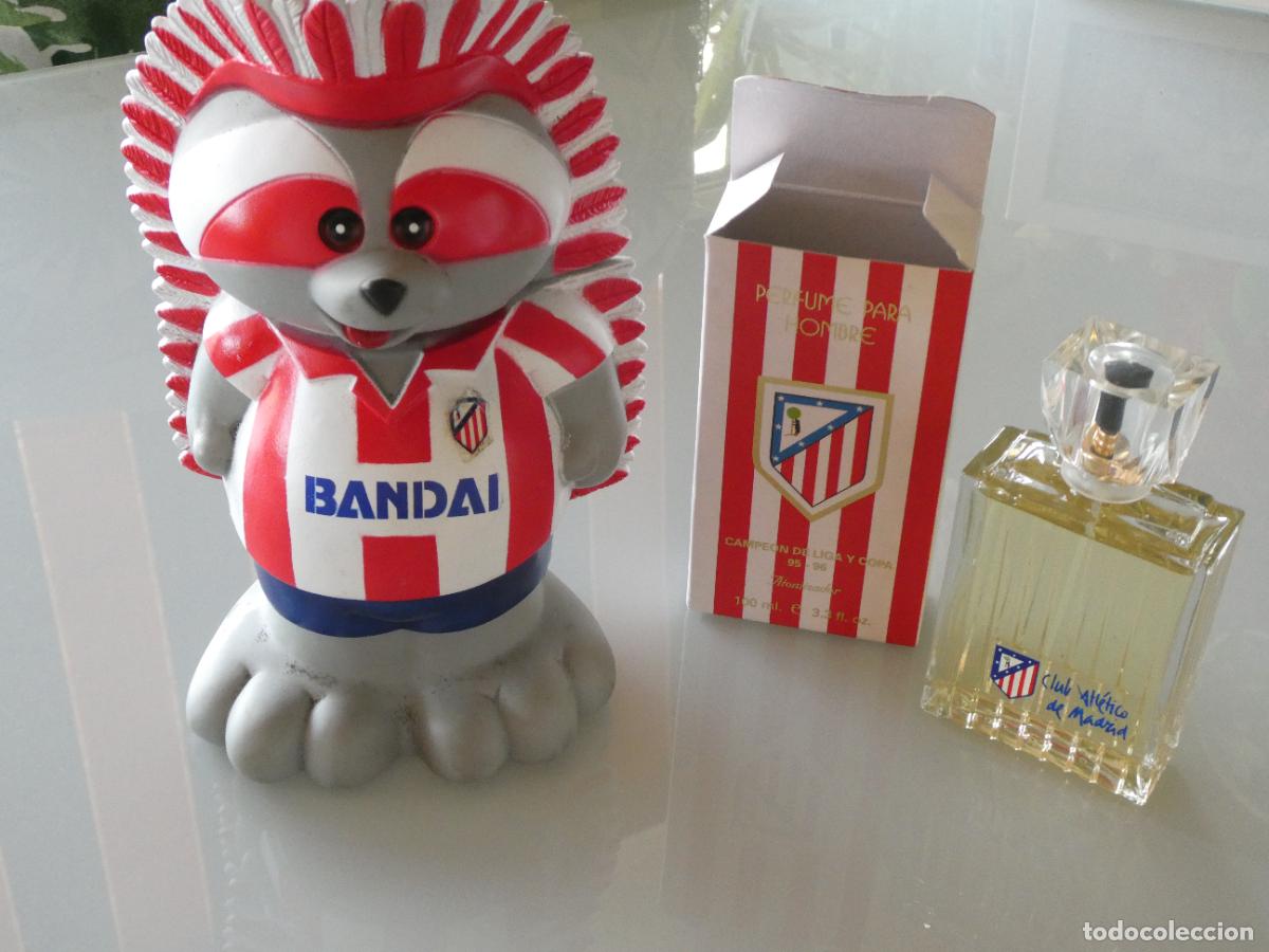 Coleccionismo deportivo: ANTIGUA FIGURA MASCOTA ATL&Eacute;TICO MADRID INDI INDIO + PERFUME COLONIA DOBLETE 95 96 A ESTRENAR. 660GR