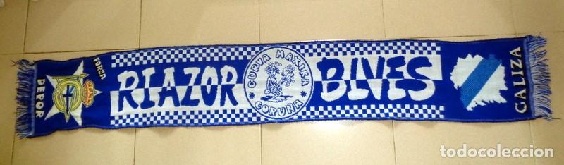 Collezionismo sportivo: BUFANDA SCARF ANTIGUA F&Uacute;TBOL ULTRAS RIAZOR BLUES DEPORTIVO LA CORU&Ntilde;A CURVA MAXIMA SUPERDEPOR