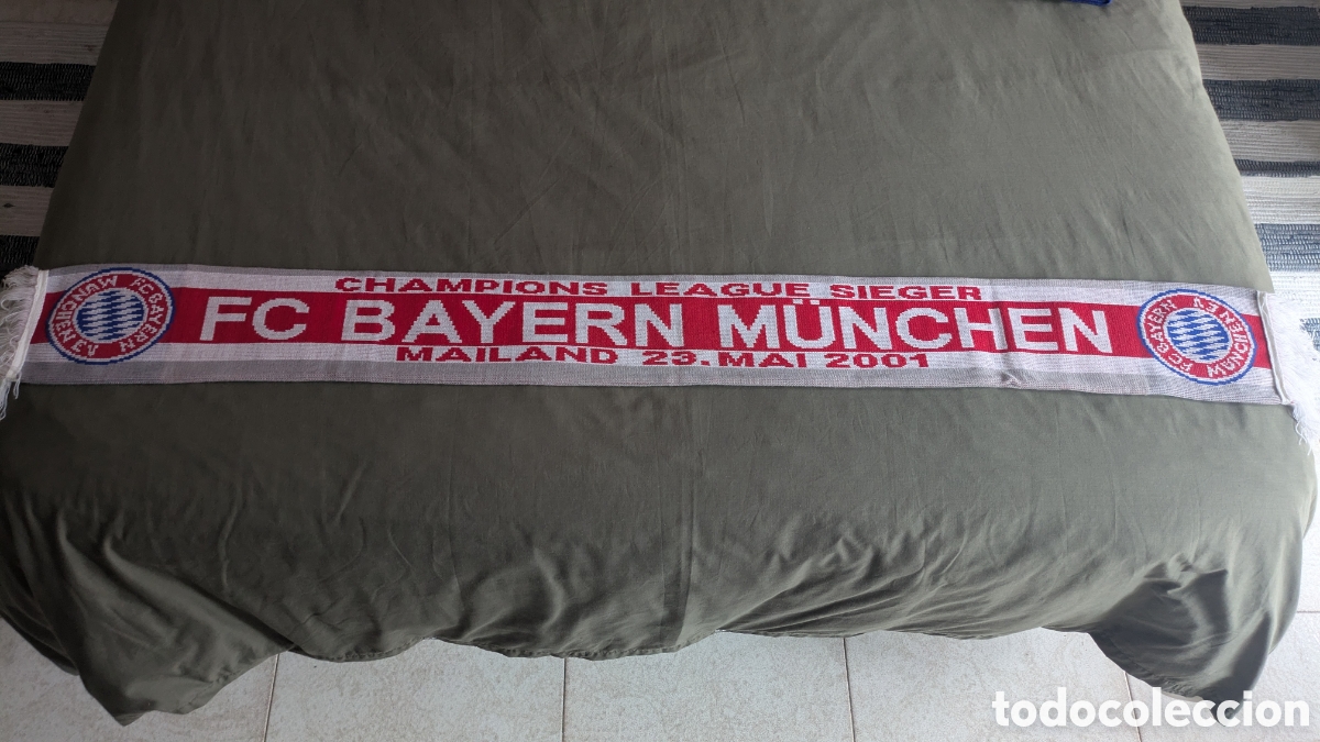 Coleccionismo deportivo: Bufanda conmemorativa del FC Bayern M&uuml;nchen