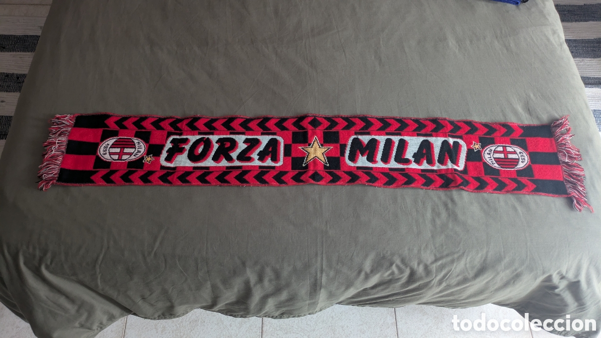 Sammelleidenschaft Sport: Bufanda del AC Milan con el lema Forza Milan