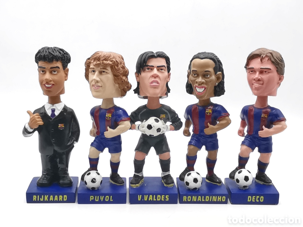 Coleccionismo deportivo: LOTE FIGURAS VINTAGE CABEZONES JUGADORES FC. BARCELONA