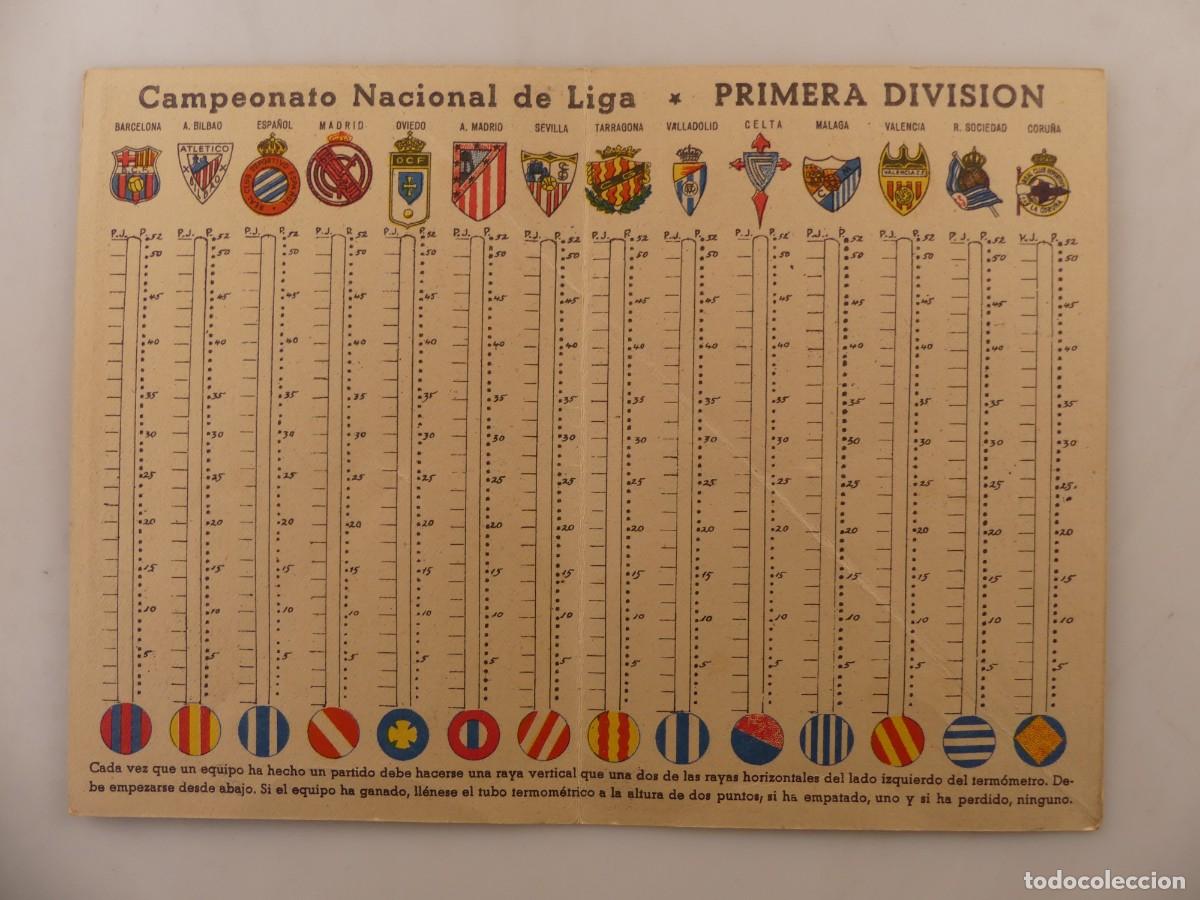 Coleccionismo deportivo: CALENDARIO CAMPEONATO NACIONAL DE LIGA PRIMERA DIVISION