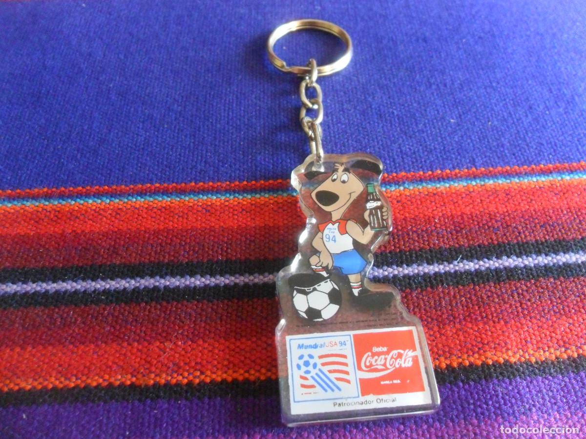 Sammelleidenschaft Sport: LLAVERO COCA COLA STRIKER PERRO MASCOTA MUNDIAL F&Uacute;TBOL WORLD CUP USA 94 ESTADOS UNIDOS 1994.