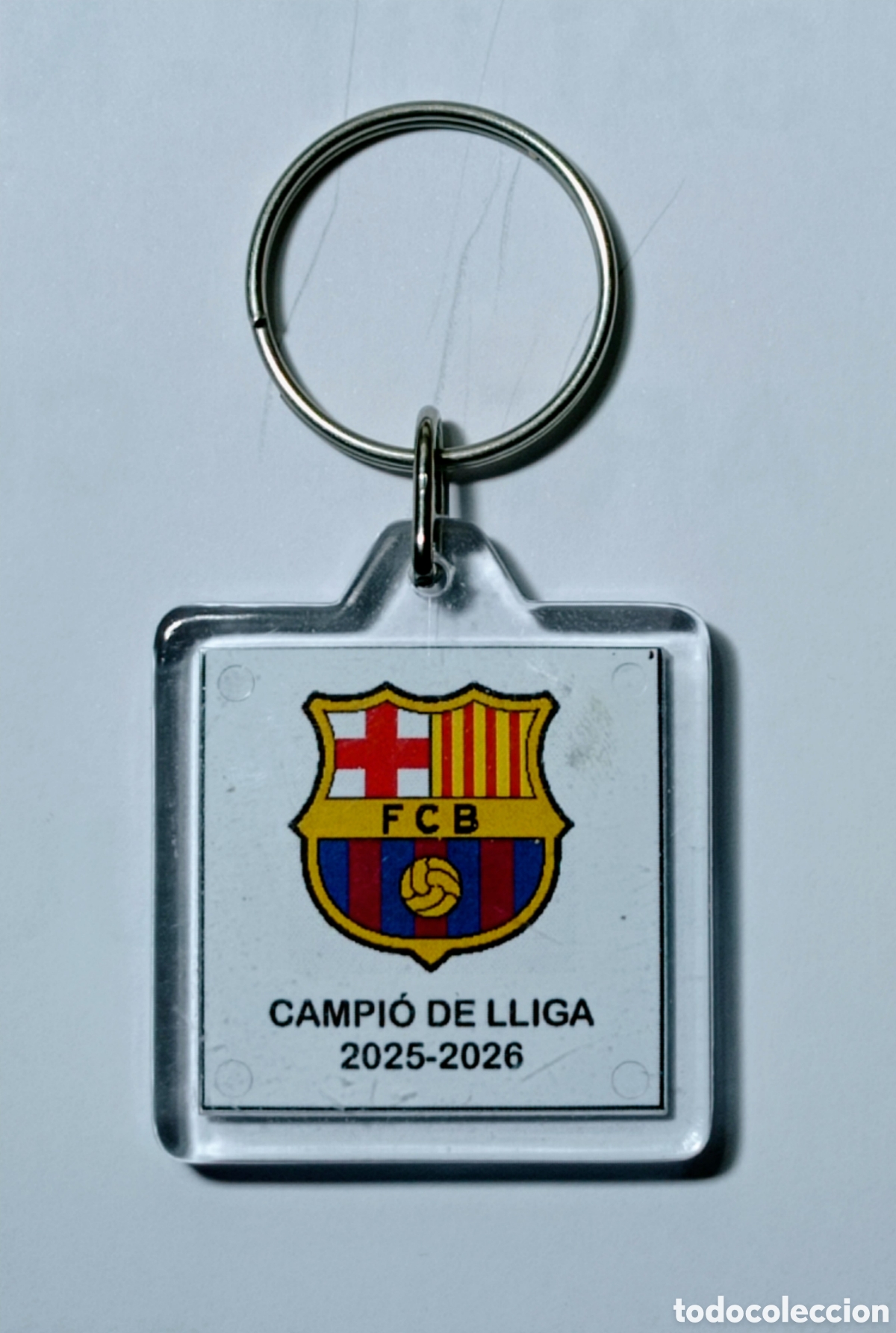 Coleccionismo deportivo: FC BARCELONA CAMPI&Oacute; LLIGA 2025-26, LLAVERO C&Oacute;DIGO QR HIMNO