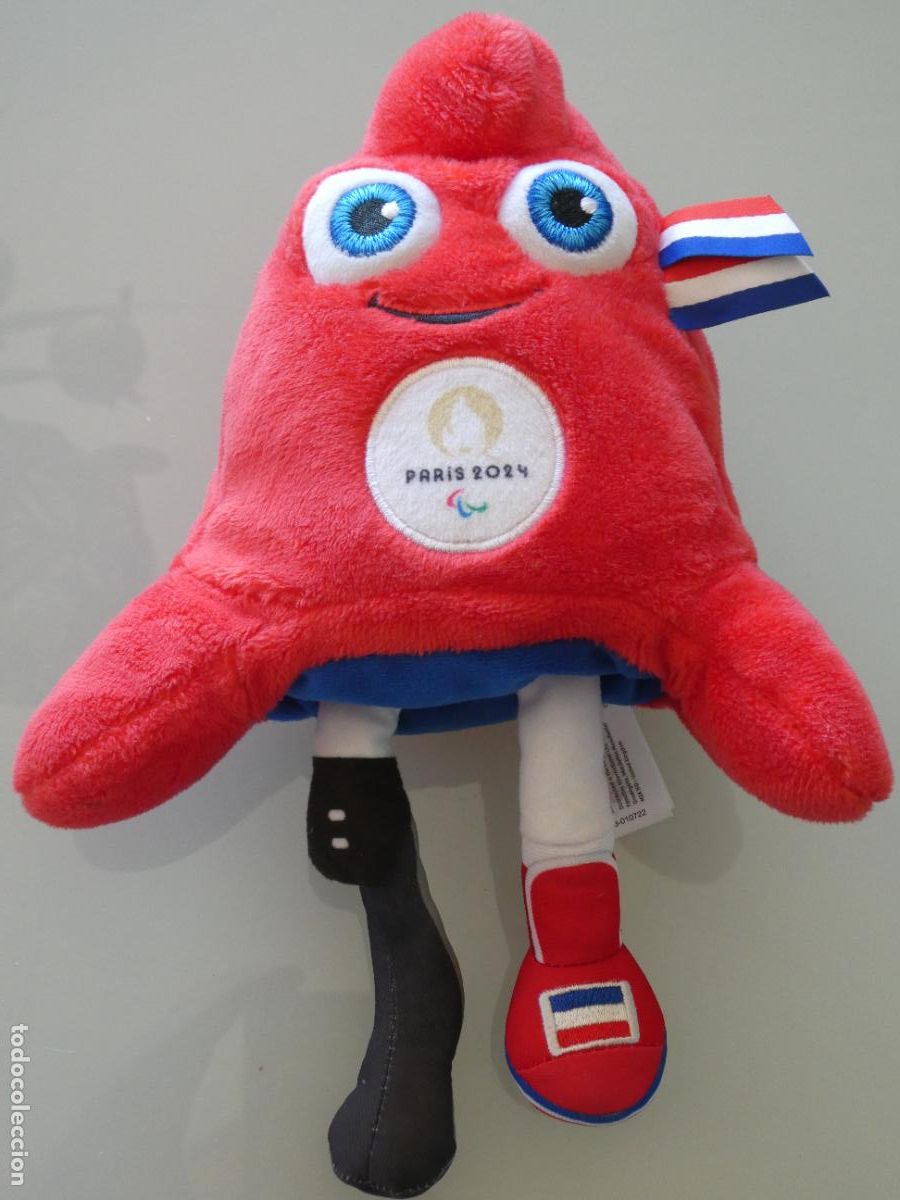 Coleccionismo deportivo: MASCOTA PELUCHE DE LOS JUEGOS OL&Iacute;MPICOS DE PARIS 2024 OLIMPIADAS FRANCIA. PHRYGE. 23CM. 70GR