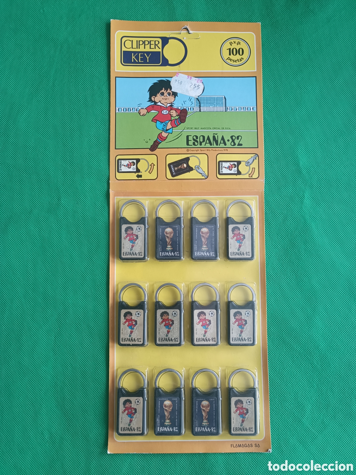 Coleccionismo deportivo: Bl&iacute;ster Clipper Key Sport Billy Espa&ntilde;a 82 Flamagas