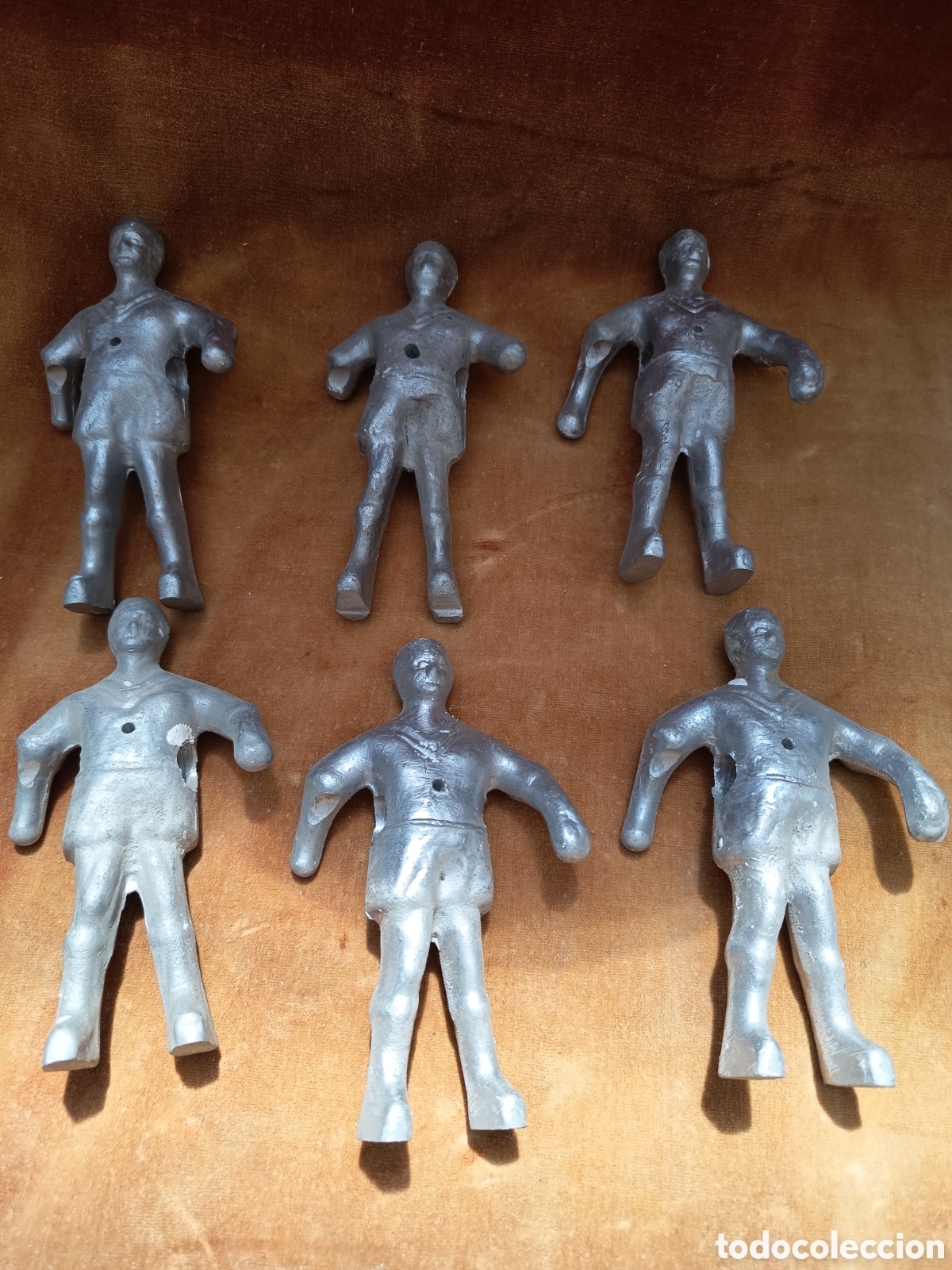 Collectionnisme sportif: Lote 6 mu&ntilde;ecos de futbol&iacute;n sin pintar