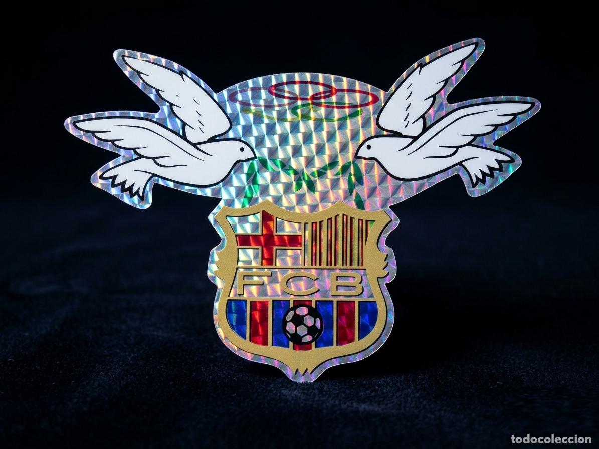 Sports collectibles: Futbol - Pegatina Metalizada Grande del BAR&Ccedil;A / BARCELONA.