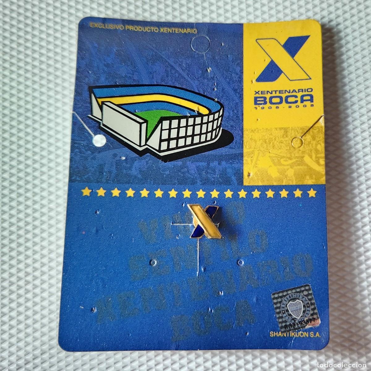 Sammelleidenschaft Sport: BOCA JUNIORS a&ntilde;o 2005 - 100 aniversario - &rdquo;XENTENARIO&rdquo; pin OFICIAL met&aacute;lico - futbol ARGENTINA