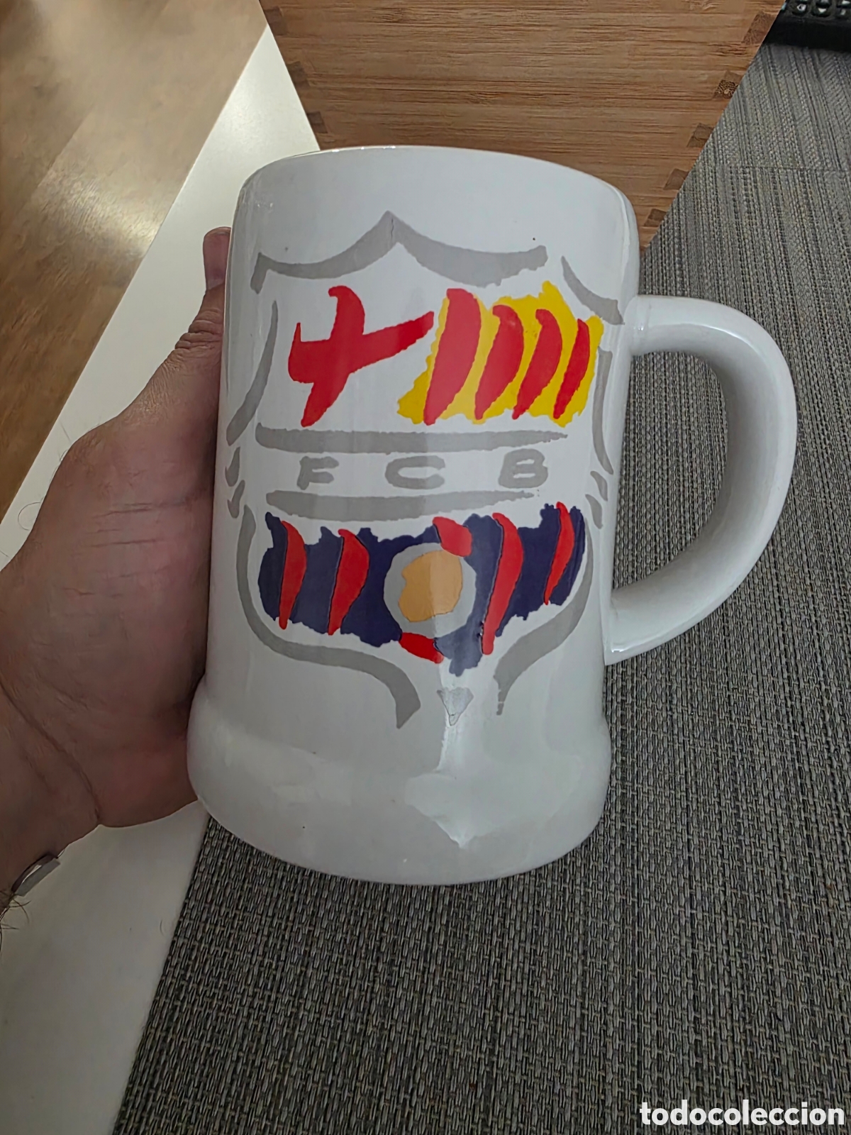 Coleccionismo deportivo: jarra de ceramica - barcelona fc