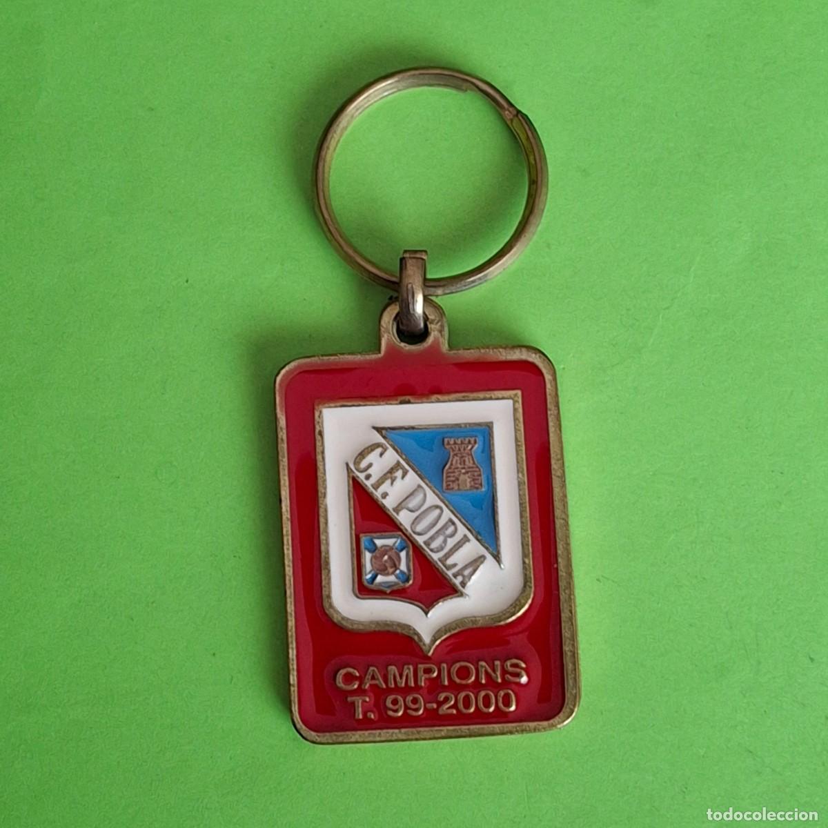 Coleccionismo deportivo: LLAVERO - C.F. POBLA CLUB DE FUTBOL - CAMPIONS TEMPORADA 1999 2000 - JOAN ROMANI ESTEVE SA