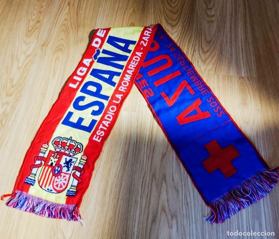 Coleccionismo deportivo: BUFANDA SCARF FOOTBALL MATCH DAY ESPA&Ntilde;A VS SUIZA ESTADIO LA ROMAREDA REAL ZARAGOZA 2022