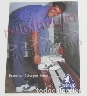 Coleccionismo deportivo: FOTO PEGATINA DE FRANCISCO FIRMA IMPRESA JOMA JUGADOR DEL SEVILLA FC A&Ntilde;OS 80 SFC DEPORTE F&Uacute;TBOL CLUB