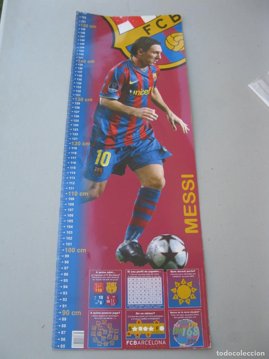 Collezionismo sportivo: P&Oacute;STER - MEDIDOR DE ALTURA PARA PARED - LEO MESSI - F.C. BARCELONA.
