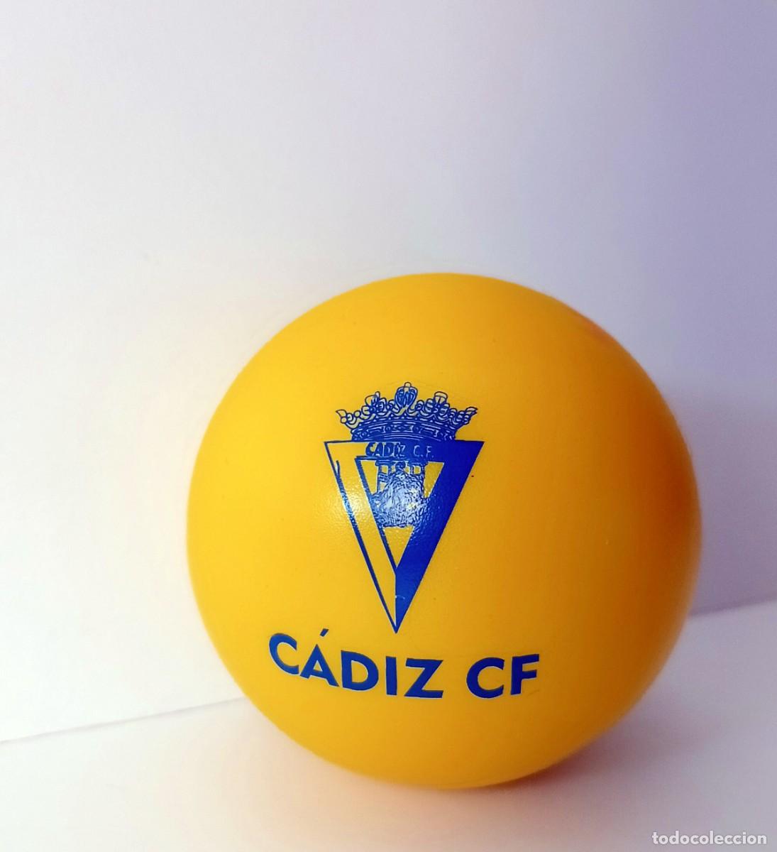 Sammelleidenschaft Sport: CADIZ CF PELOTA DE GOMA DECORATIVA