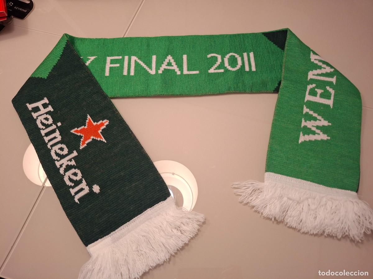 Coleccionismo deportivo: Bufanda final champions 2011 wembley fc barcelona messi heineken