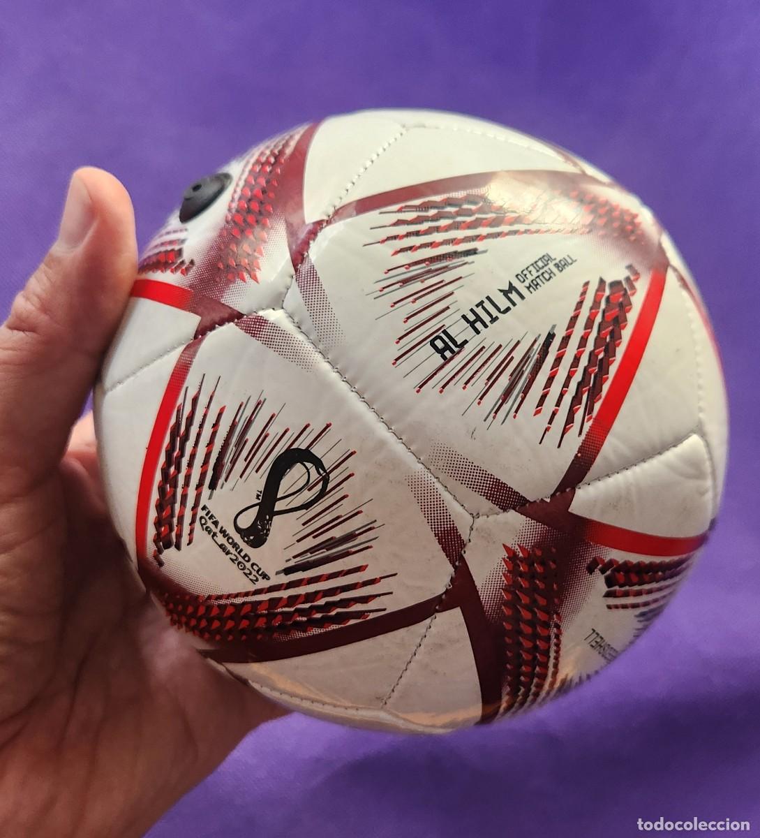 Colecionismo desportivo: mini bal&oacute;n AL HILM R&eacute;plica de la Final Mundial QATAR 2022 usado, futbol FIFA