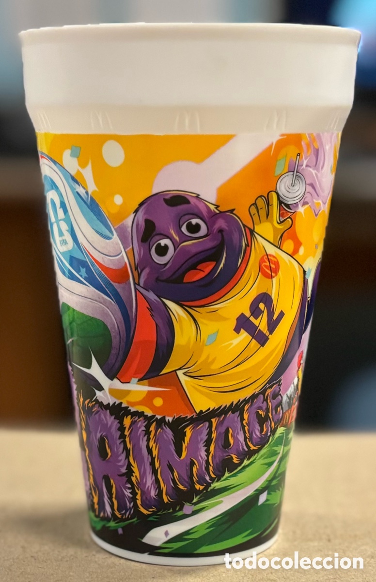 Coleccionismo deportivo: GRIMACE. VASO MASCOTA McDONALDS MUNDIAL 2026, NUEVO, SI USAR.