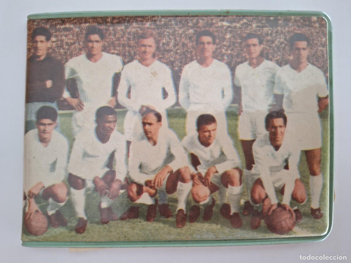 Collezionismo sportivo: ANTIGUA CARTERA DE PLASTICO FUTBOL REAL MADRID DI STEFANO REVERSO AVA GARDNER RV
