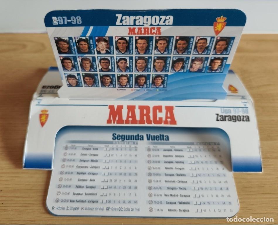 Coleccionismo deportivo: CALENDARIO MARCA REAL ZARAGOZA 1997-98 PLEGABLE