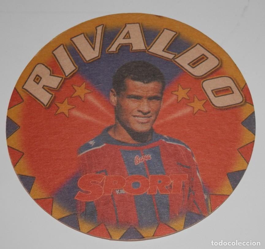 Sammelleidenschaft Sport: POSAVASOS EN CARTON DE FUTBOL CLUB BARCELONA -- RIVALDO