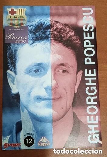 Sammelleidenschaft Sport: LAMINA FICHA GHEORCHE POPESCU BAR&Ccedil;A 96-97