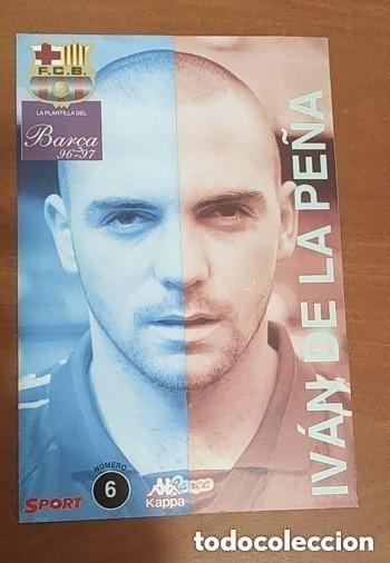 Sammelleidenschaft Sport: LAMINA FICHA IVAN DE LA PE&Ntilde;A BAR&Ccedil;A 96-97