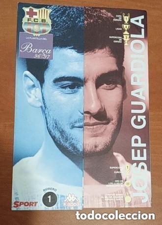 Sammelleidenschaft Sport: LAMINA FICHA JOSEP GUARDIAOLA BAR&Ccedil;A 96-97