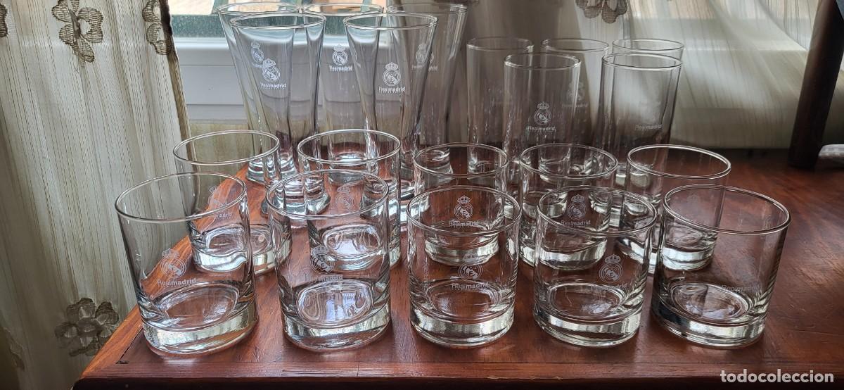 Sammelleidenschaft Sport: Megalote 20 Vasos Real Madrid Oficiales | Pack Bar Cristaler&iacute;a | 3 Modelos