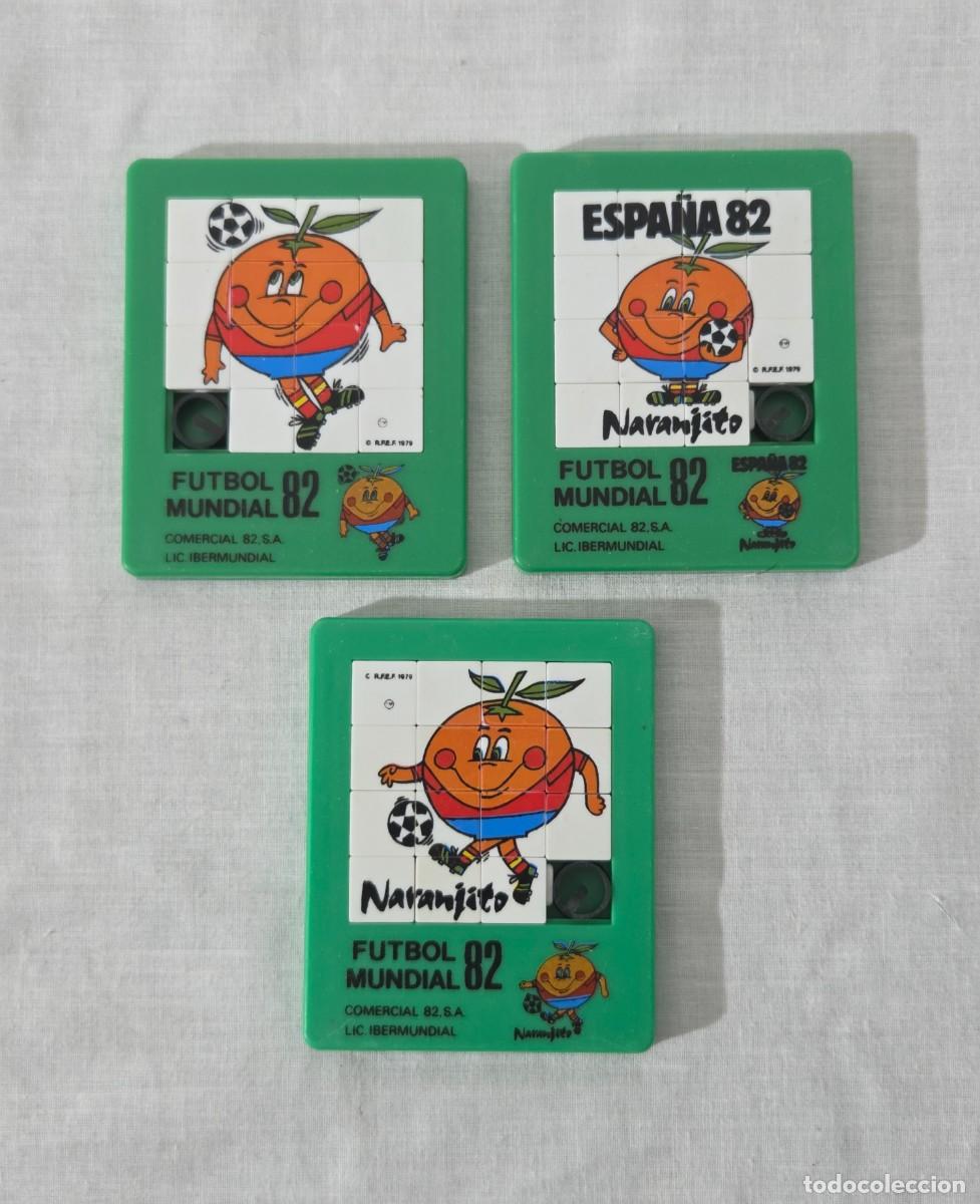 Colecionismo desportivo: 3 puzzles naranjito diferentes, mundial 82, sin uso