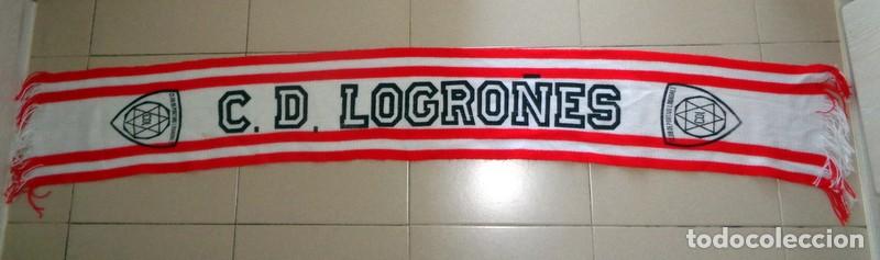 Coleccionismo deportivo: BUFANDA ANTIGUA SERIGRAFIADA A&Ntilde;OS 80 - CD LOGRO&Ntilde;&Eacute;S - F&Uacute;TBOL VINTAGE