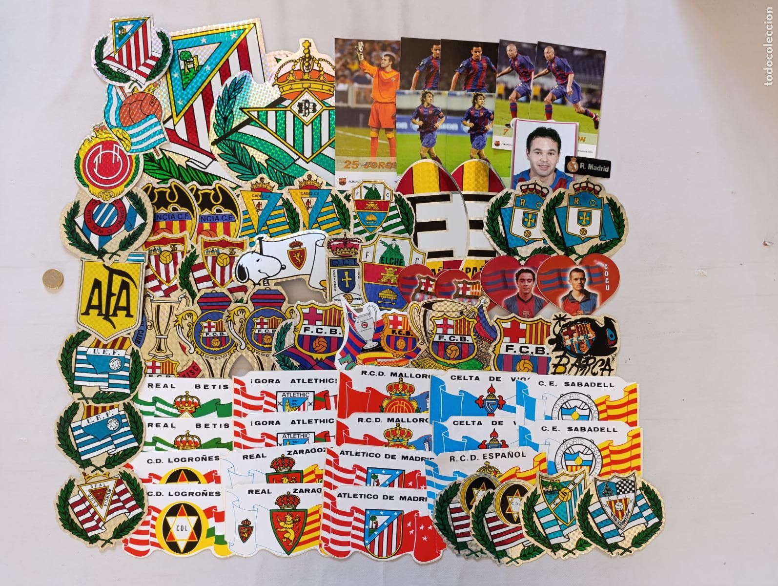 Coleccionismo deportivo: LOTE 66 PEGATINAS / TARJETAS DE FUTBOL ANTIGUAS VARIADAS - BARCELONA ETC (089#w)