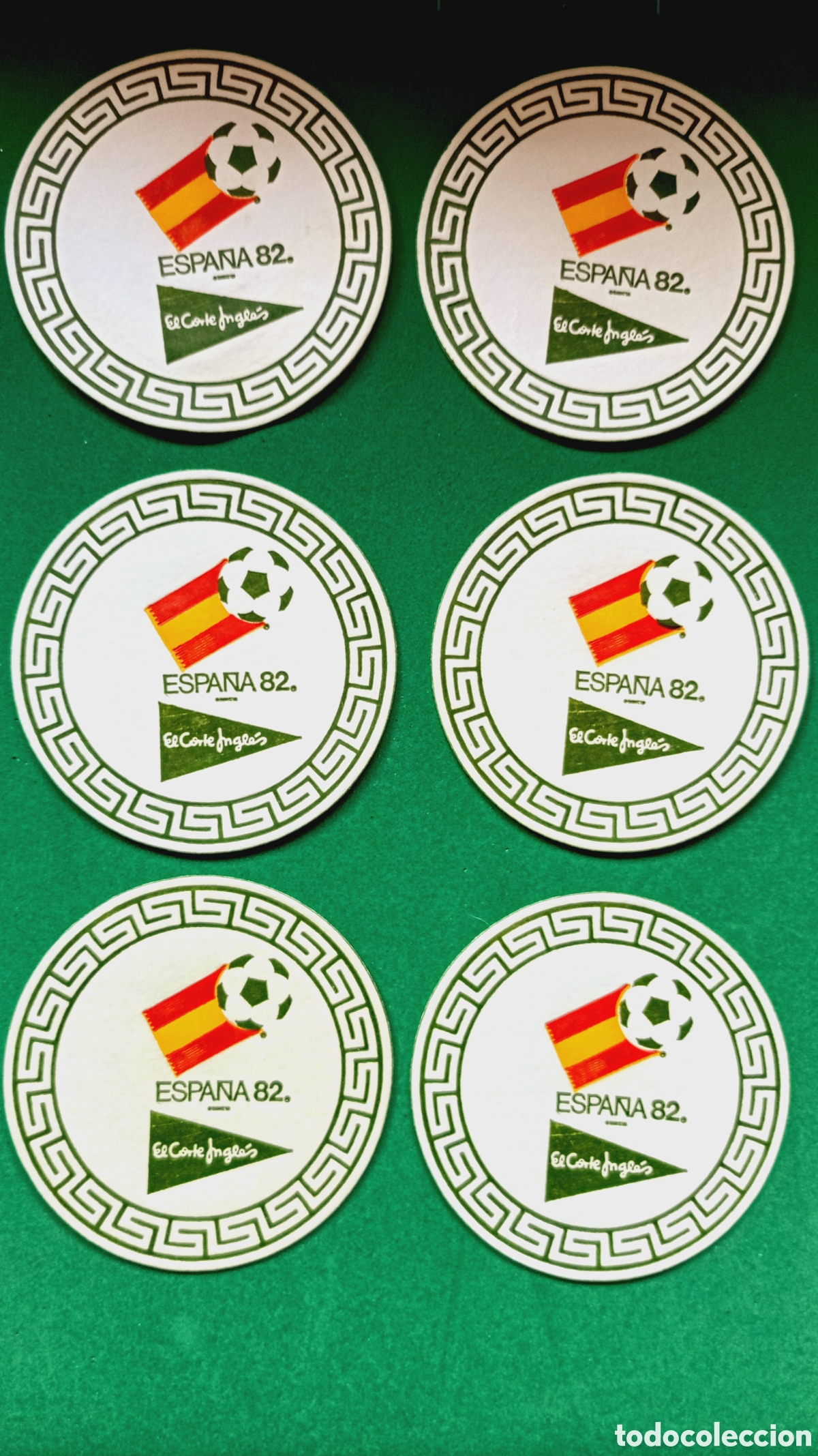 Sports collectibles: Lote 6 vasos Mundial'82 El Corte Ingl&eacute;s