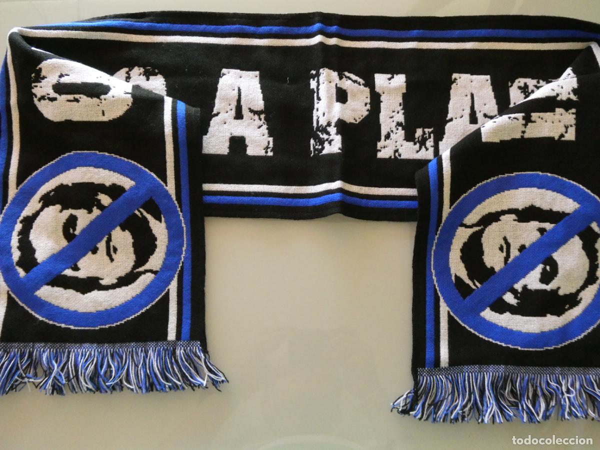 Coleccionismo deportivo: BUFANDA DE DEPORTES. F&Uacute;TBOL. M&Aacute;LAGA CF ODIO AL F&Uacute;TBOL MODERNO MICHEL PLATINI. 110GR