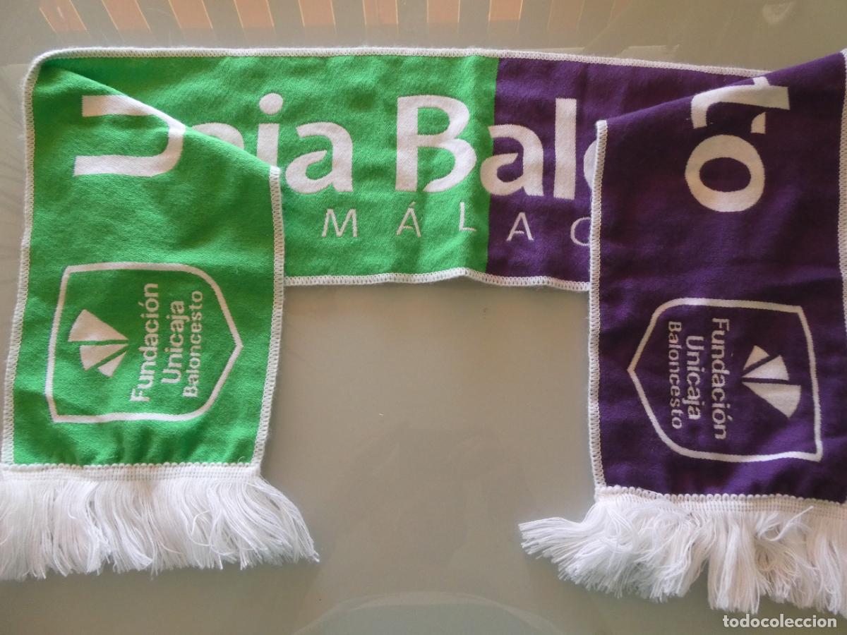 Coleccionismo deportivo: BUFANDA DE BALONCESTO. BASKET UNICAJA M&Aacute;LAGA . 100GR