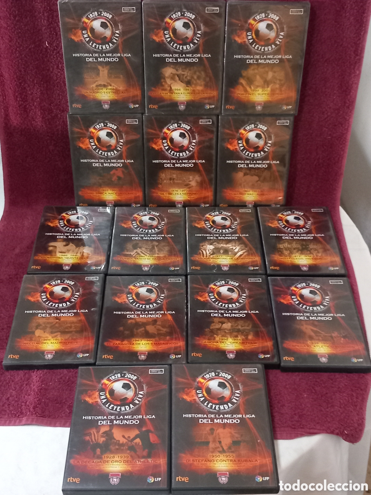 Coleccionismo deportivo: COLECCION 16&times;DVDs/HISTORIA DE LA MEJOR LIGA DEL MUNDO(ALGUNOS PRECINTADOS)