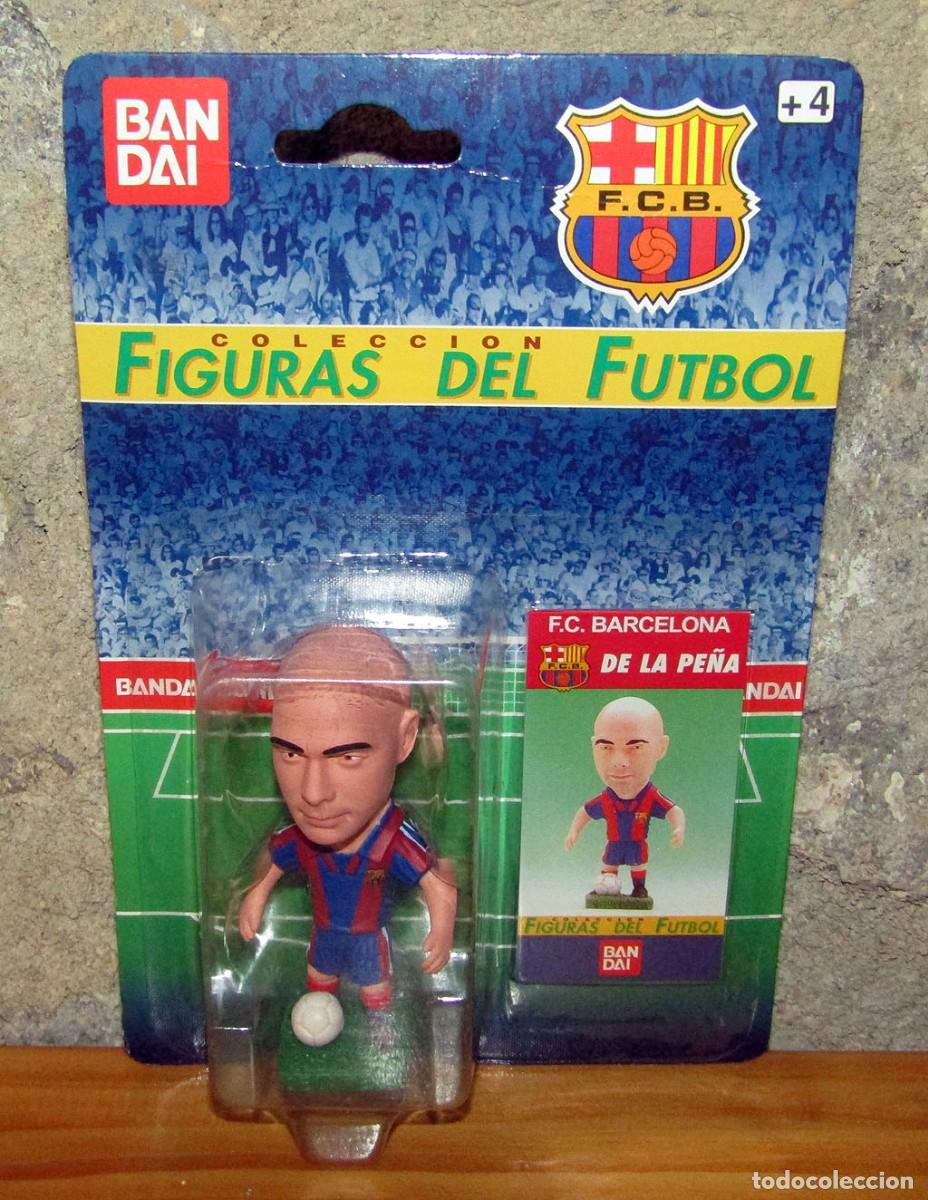 Coleccionismo deportivo: BLISTER COLECCION FIGURAS DEL FUTBOL DE BANDAI - IV&Aacute;N DE LA PE&Ntilde;A - FC BARCELONA - 1997