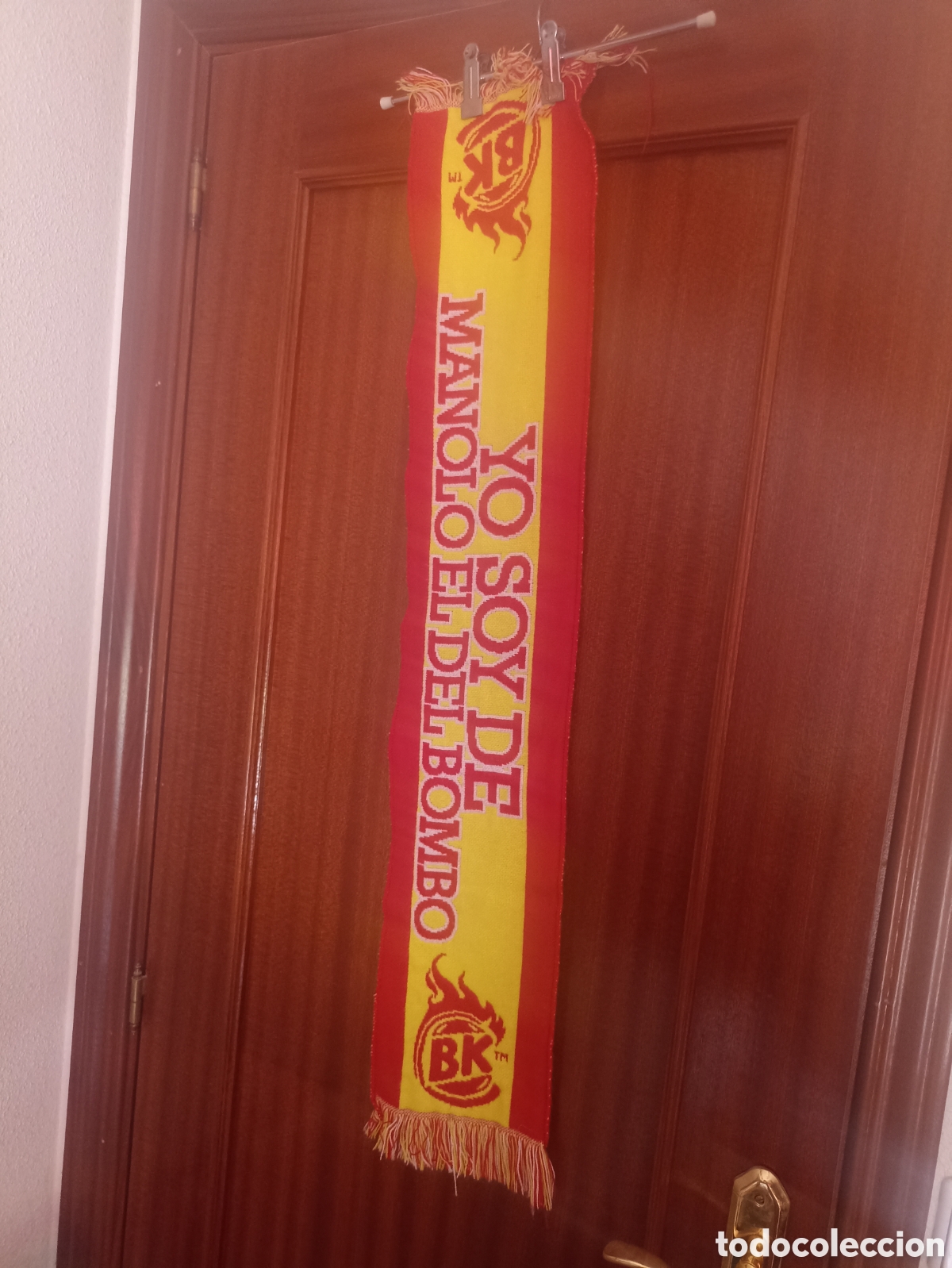 Collectionnisme sportif: Bufanda Espa&ntilde;a Yo soy de Manolo el del bombo Burger King