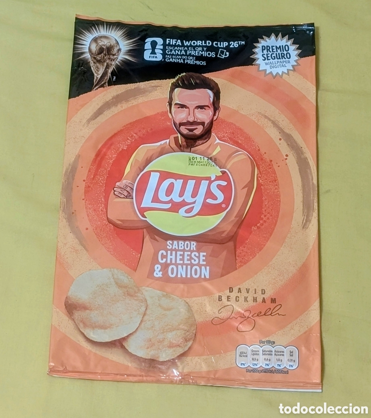 Coleccionismo deportivo: Bolsa patatas Lays. FIFA WORLD CUP 2026. Mundial de futbol. David Beckham