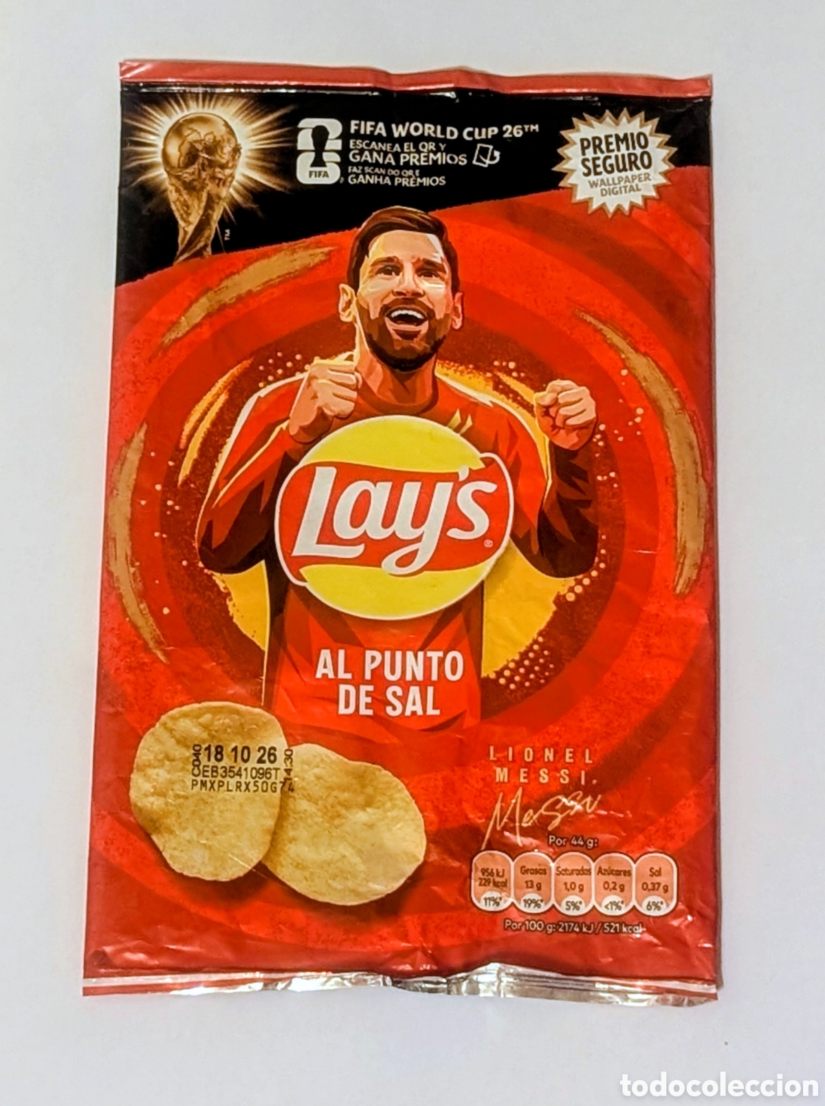 Coleccionismo deportivo: Bolsa patatas Lays. FIFA WORLD CUP 2026. Mundial de futbol. Lionel Messi