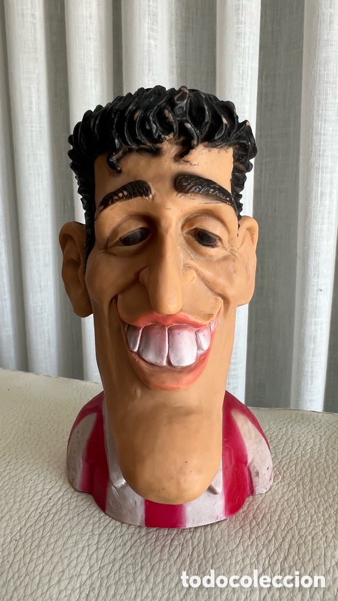 Coleccionismo deportivo: FIGURA. CARICATURA DEL JUGADOR DE F&Uacute;TBOL DEL ATL&Eacute;TICO DE MADRID. KIKO NARVAEZ. 13 CM. 90 GR