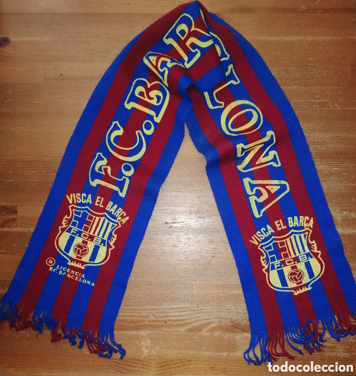Coleccionismo deportivo: Antigua bufanda FCB - F&Uacute;TBOL CLUB BARCELONA